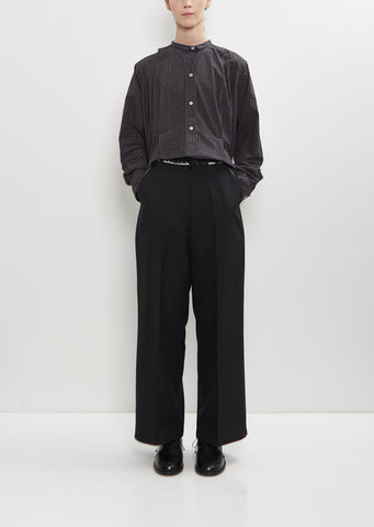 Straight Wool Blend Twill Slack