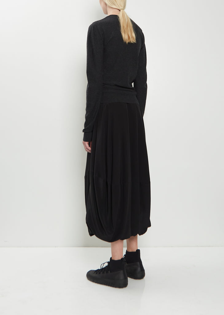 Crew Neck Wool Sweater — Anthracite Melange