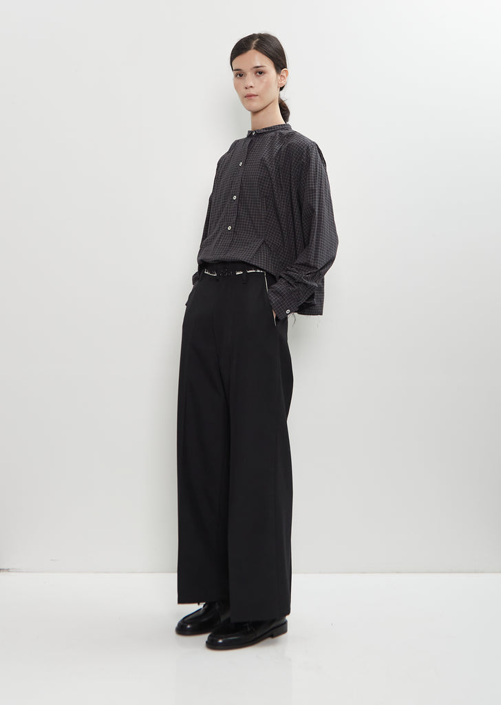 Straight Wool Blend Twill Slack