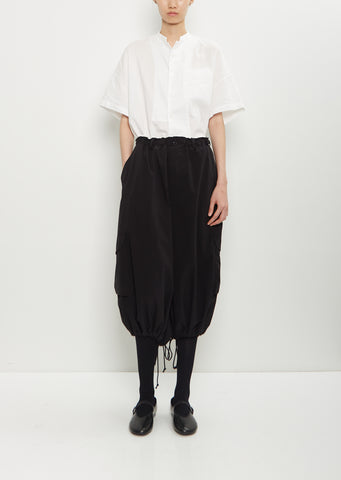 Twill Cropped String Pant