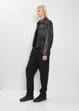 Boxy Leather Blouson
