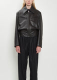 Boxy Leather Blouson