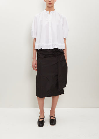 Pencil Skirt with Pressed Rose