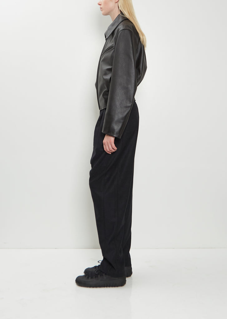 Boxy Leather Blouson