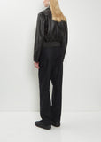 Boxy Leather Blouson