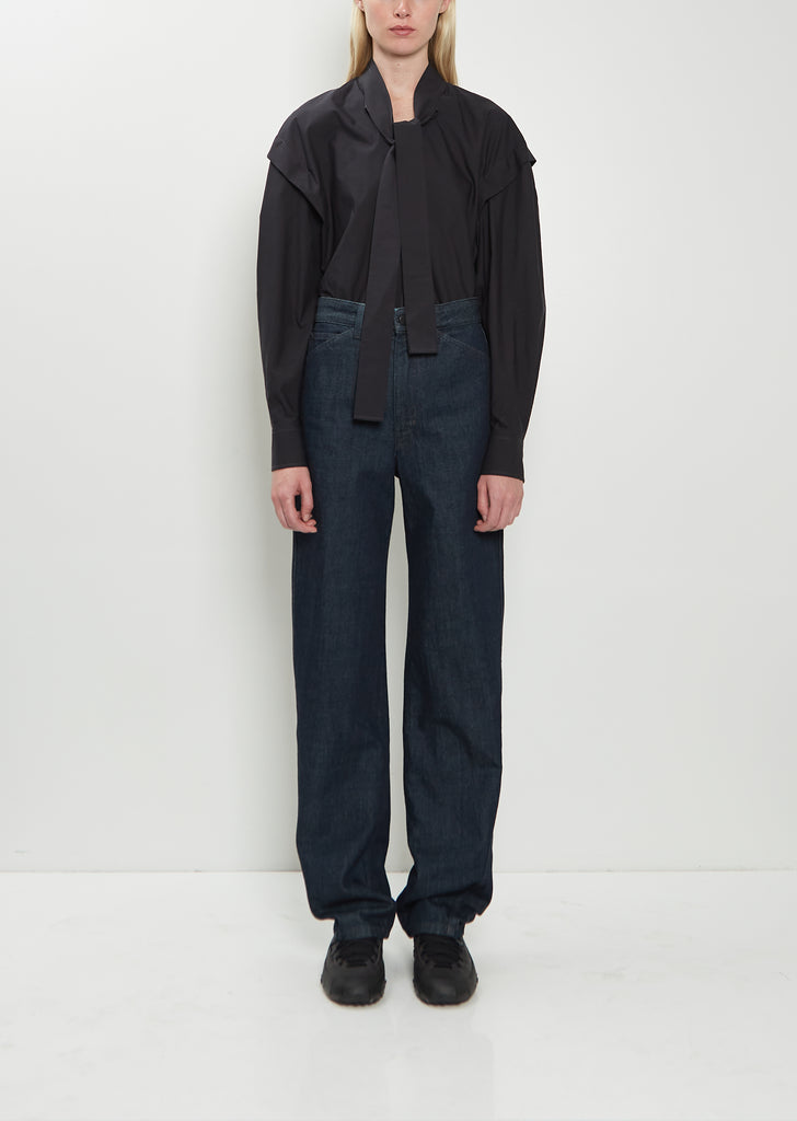 Denim Five Pockets Twisted Pant