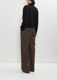 Homere Cashmere Polo Collar Sweater — Black