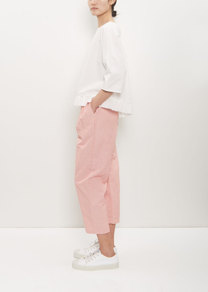 Cotton Pleated Hem Popover