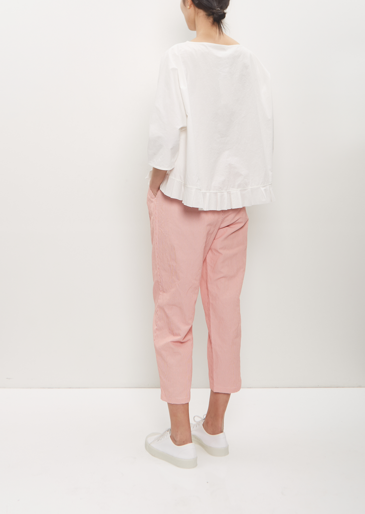 Cotton Pleated Hem Popover