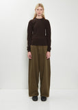 Crew Neck Wool Sweater — Aubergine