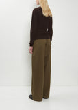Crew Neck Wool Sweater — Aubergine