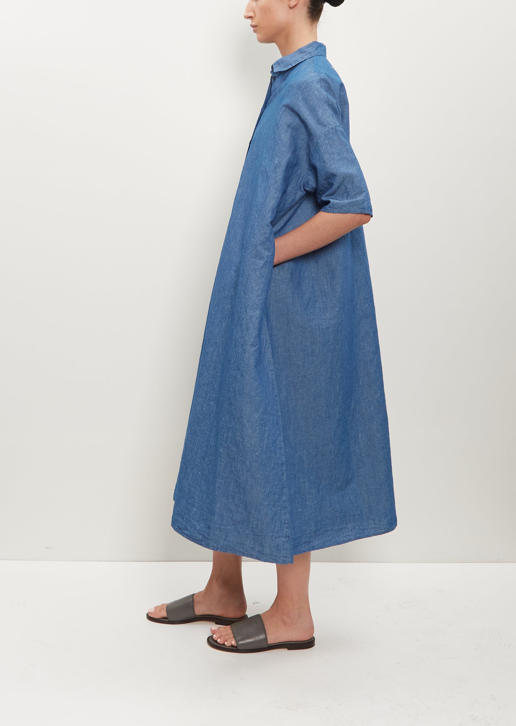 muji denim dress Muji Denim Shirt Dress, Women's Fashion, Muslimah Fashion, Dresses on Carousell