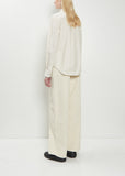 Pointed Collar Cotton Silk Shirt