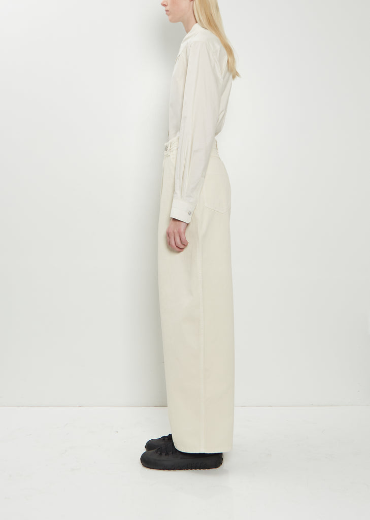 Cotton Denim Large Pants — Denim Snow Clay