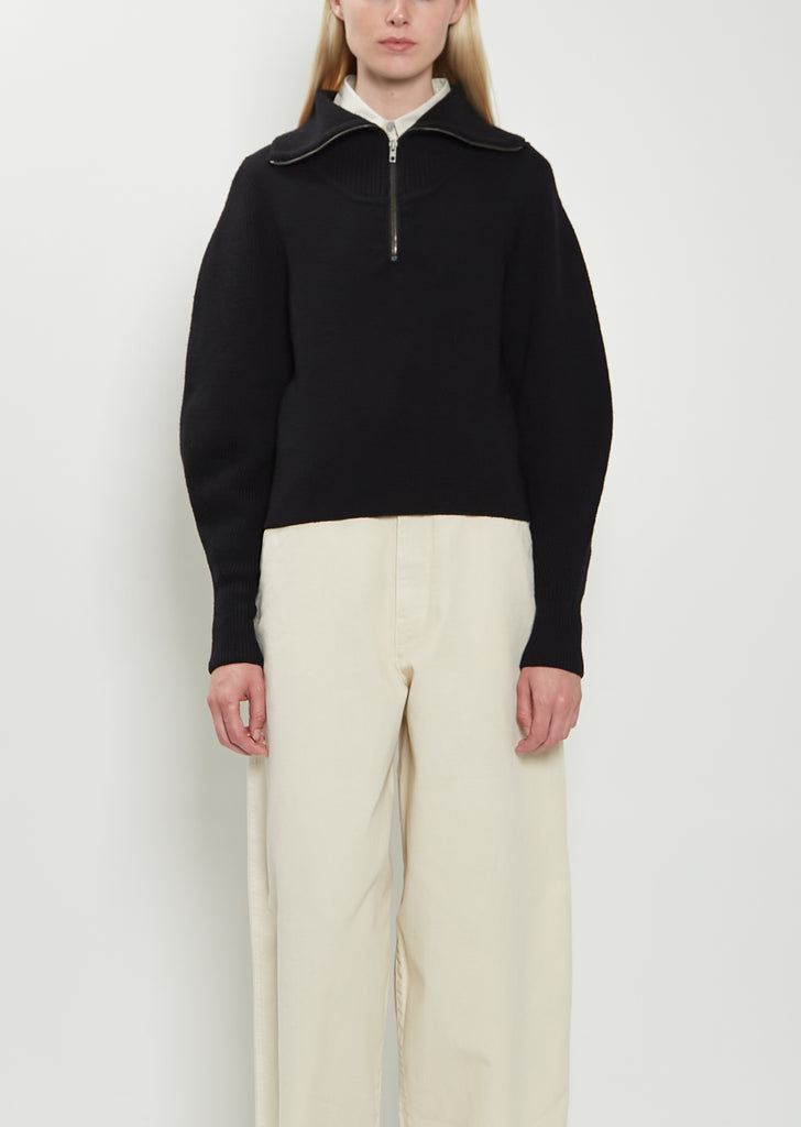 Zipped Wool Sweater