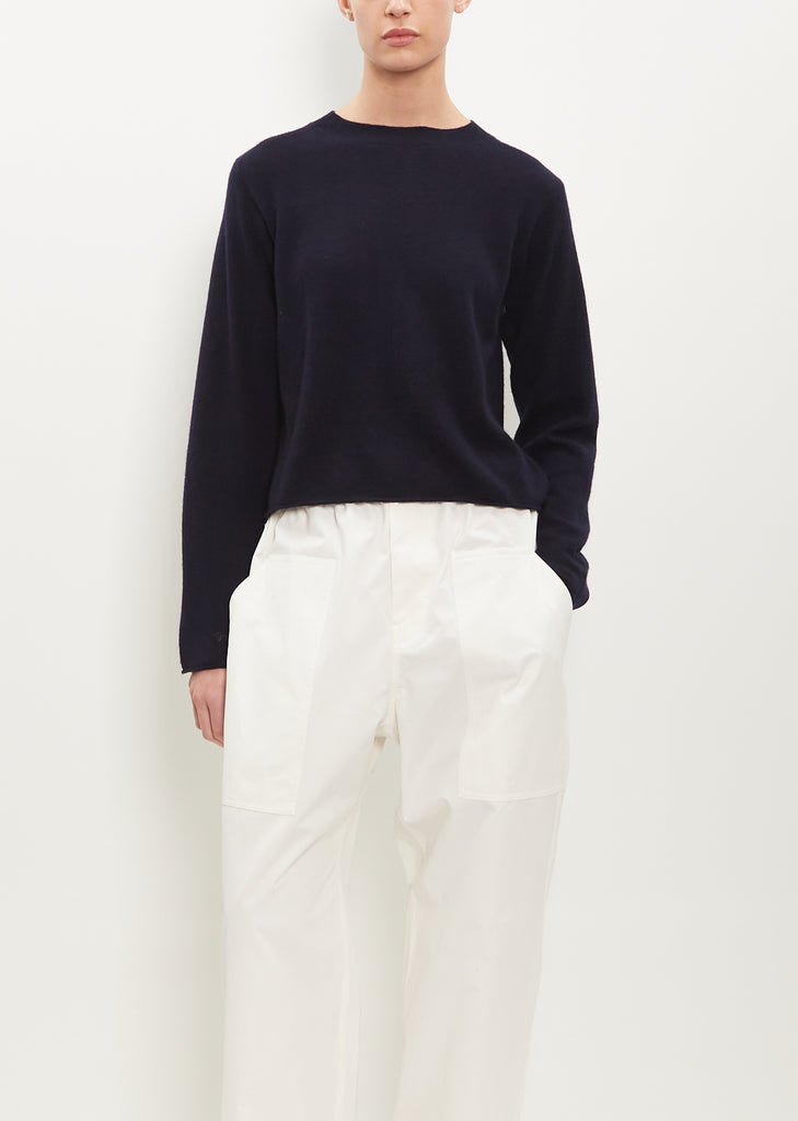 Mousse Wool-Cashmere Sweater — Midnight