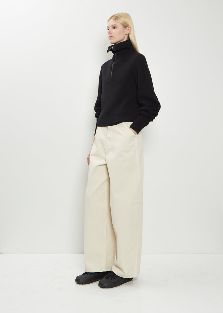 Zipped Wool Sweater