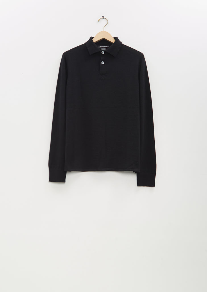 Summer Rugby Cashmere Shirt — Black