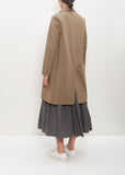 Cotton Poly Round Collar Mac Coat