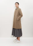 Cotton Poly Round Collar Mac Coat