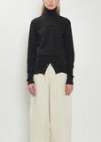 Buttons Fitted Wool Cardigan