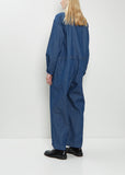 Cotton Denim Flap Pockets All-In-One