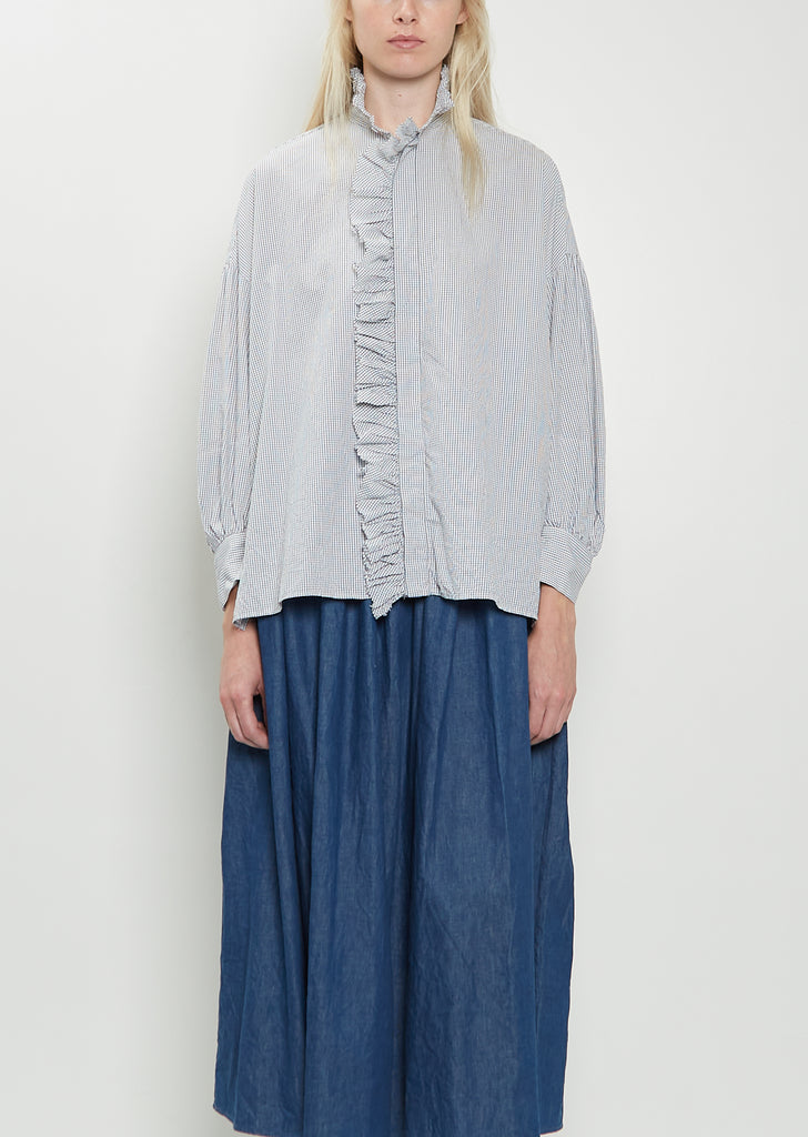 Cotton Ruffle Shirt