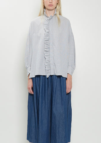 Cotton Ruffle Shirt
