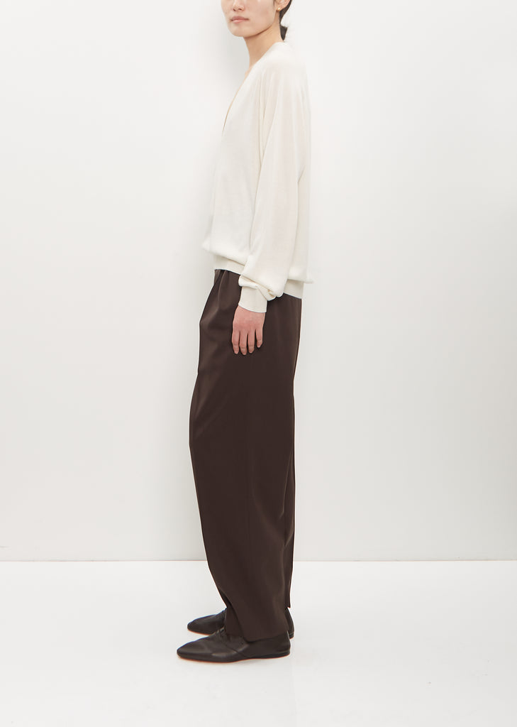 Silk Cashmere Johnny Sweater — White