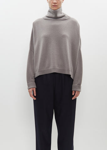 T-Neck Chunky Sweater — Tortora