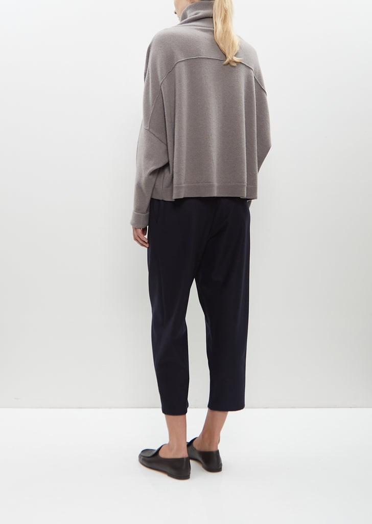 T-Neck Chunky Sweater — Tortora