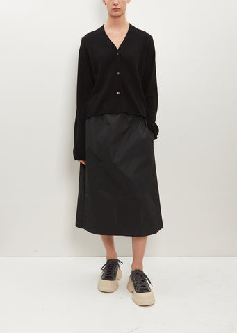 So Pencil Taffeta Skirt — Black