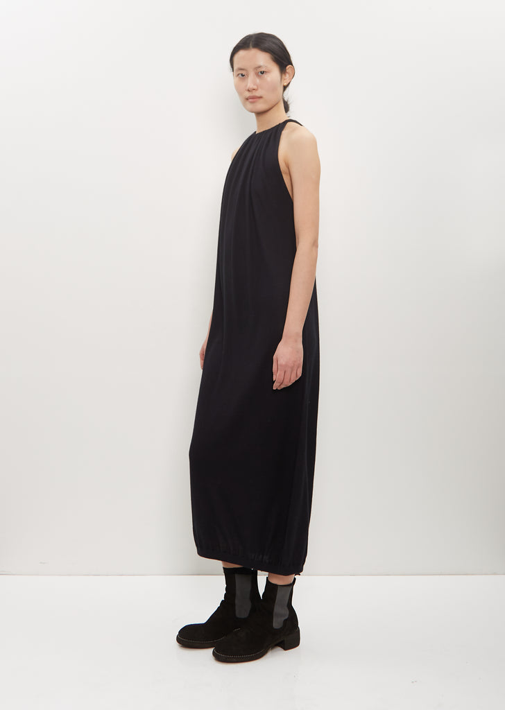 Silk Cashmere Long Drape Dress