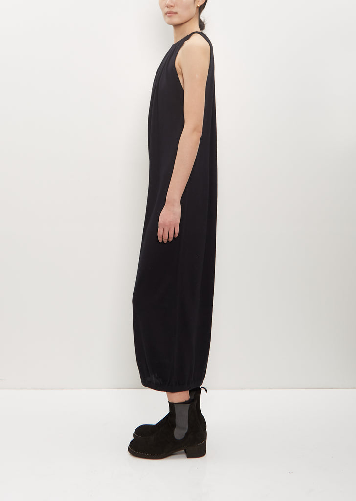 Silk Cashmere Long Drape Dress