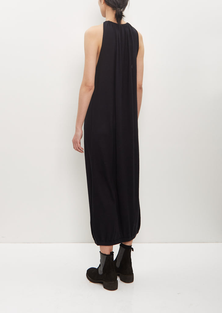 Silk Cashmere Long Drape Dress