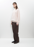 Cashmere BF R-Neck Sweater — Light Pink