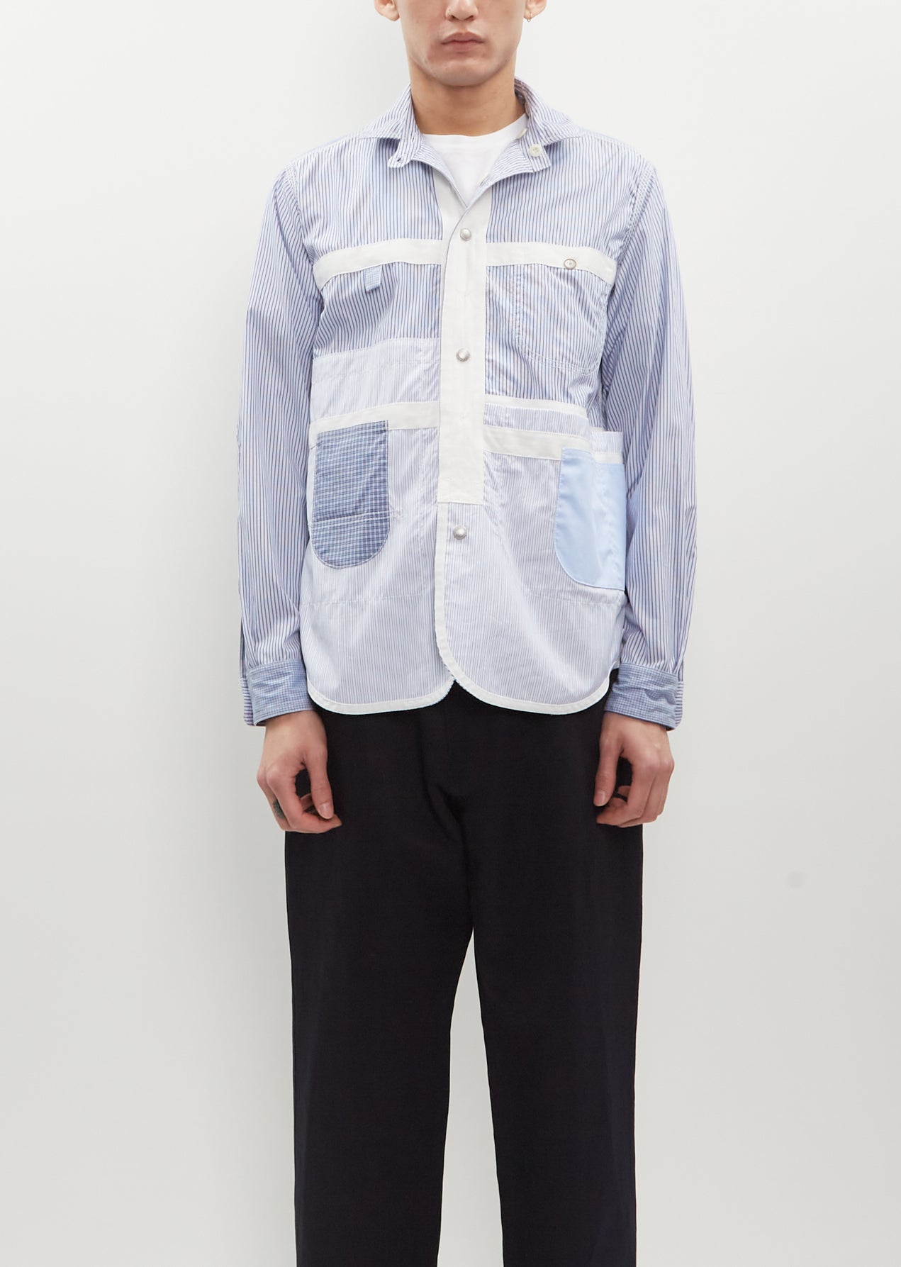 Cotton Stripe x Check Shirt – La Garçonne