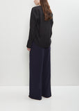 Lyocell Organza Cowl Blouse