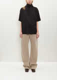 Cotton Jersey Foulard T-Shirt — Black