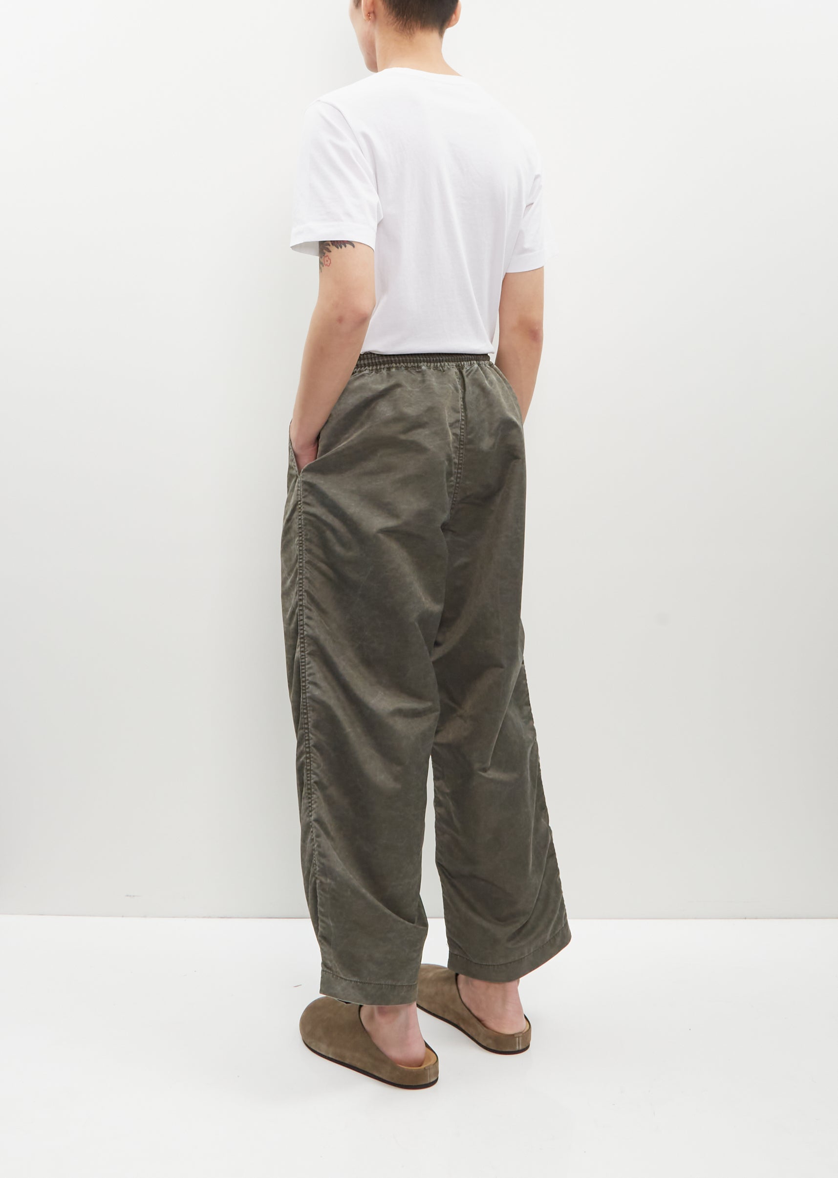 Nylon Twill Garment Dyed Pants – La Garçonne - Main Image