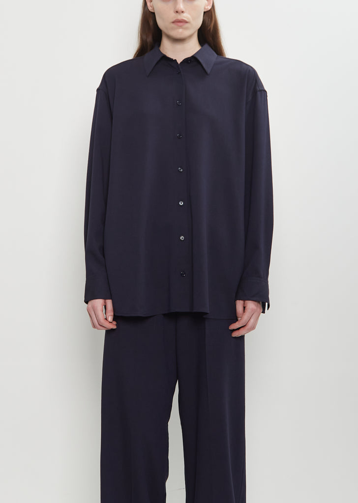 Classic Viscose Wool Fluid Shirt