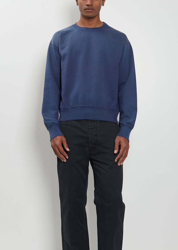 Dyed Pima Cotton Sweatshirt — Light Navy