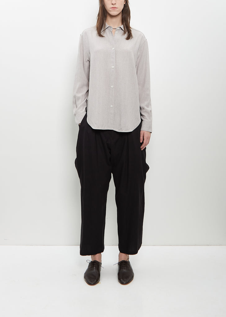 Wool Viscose Relaxed Shirt