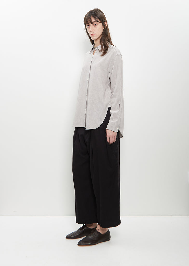 Wool Viscose Relaxed Shirt