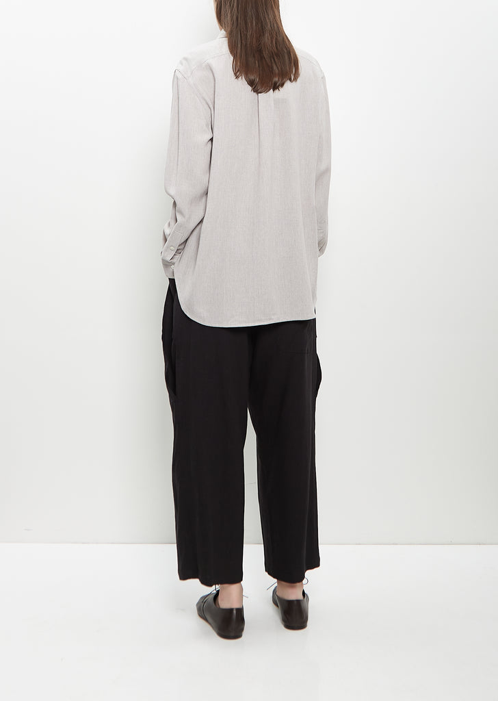 Wool Viscose Relaxed Shirt