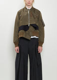 Technical Twill x Wool Melton Blouson