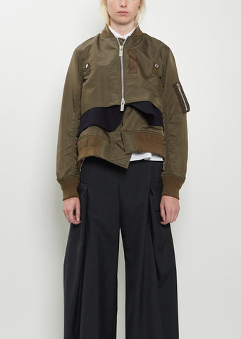 Technical Twill x Wool Melton Blouson