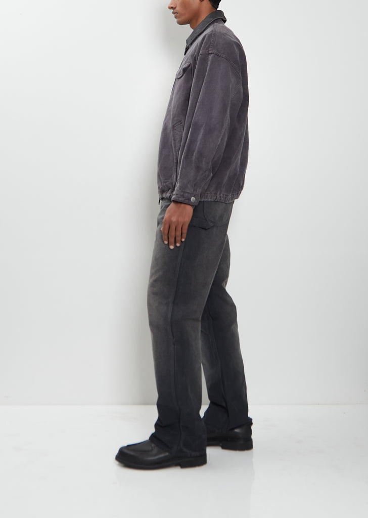 Whip Chord Vintage Zip Jacket — Black