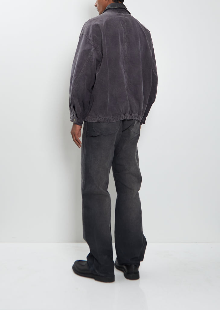 Whip Chord Vintage Zip Jacket — Black