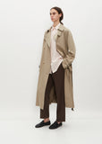 Washed Finx Chambray Trench Coat